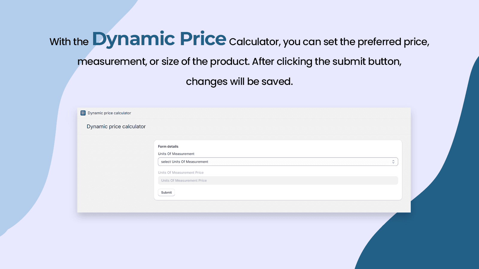 Show how to set pricing for each unit