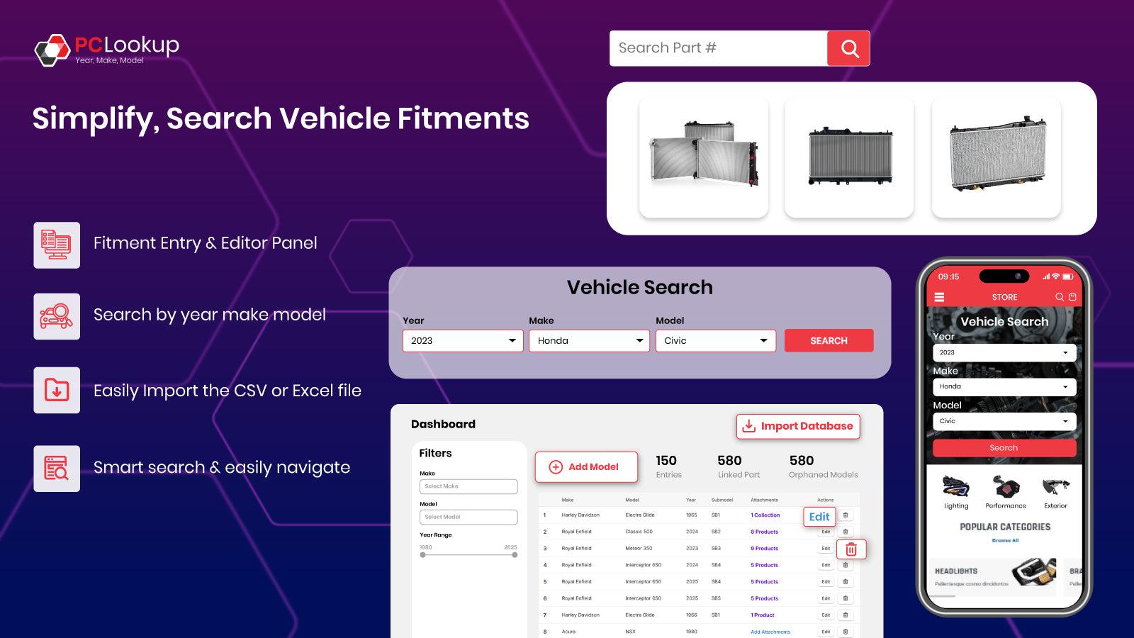 Simplify,search & Customize vehicle fitments