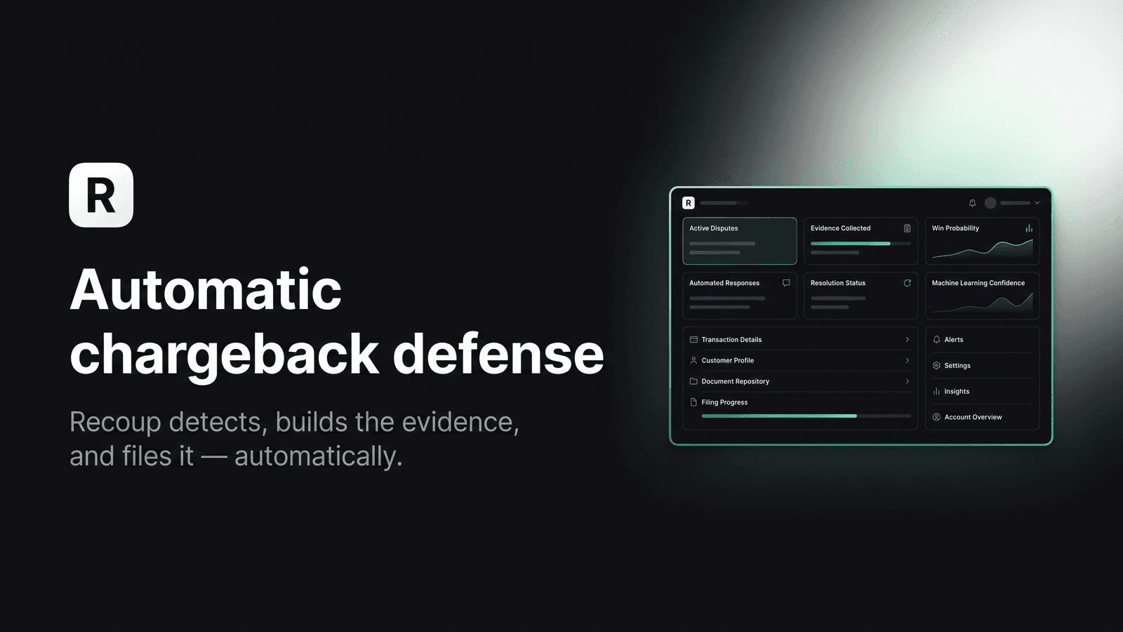 Recoup automatically defends your store from chargebacks