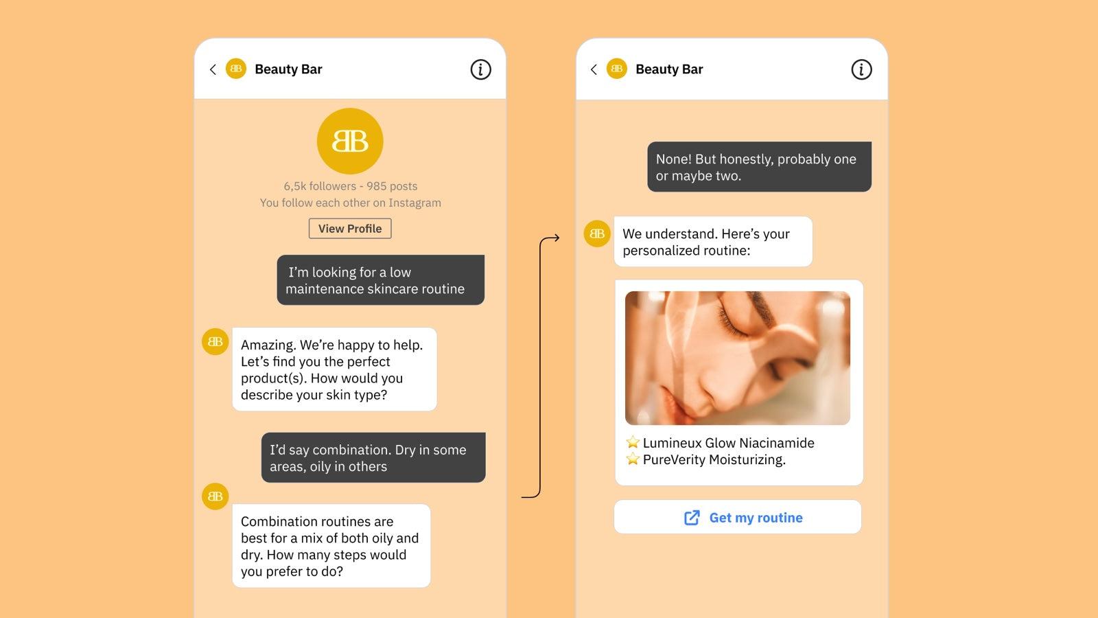 A customer having a conversation with a Shopify trained agent.