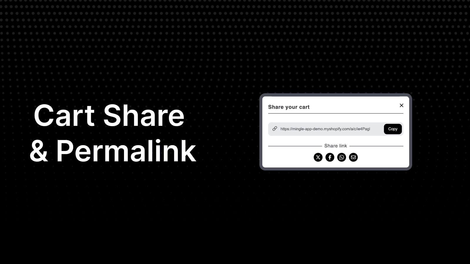 Cart Share & Permalink