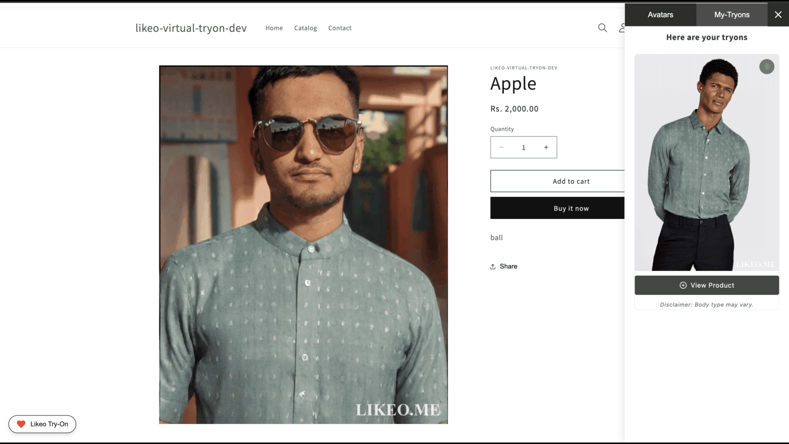 See how any product looks on you before you buy