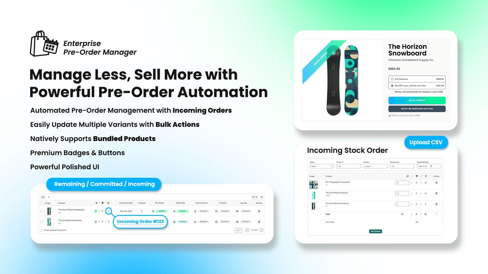 Powerful Pre-Order Automation