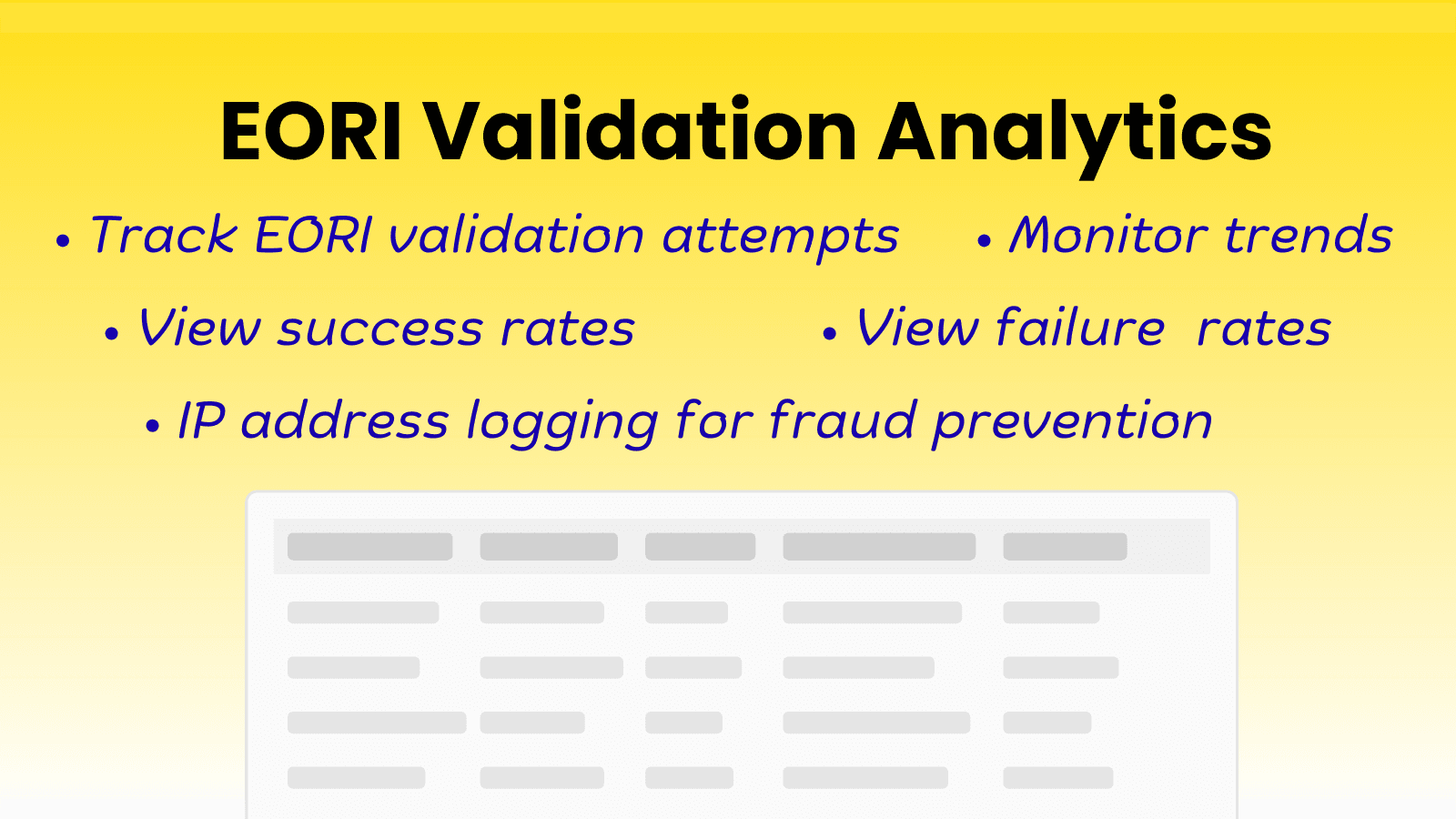 EORI Validation Analytics