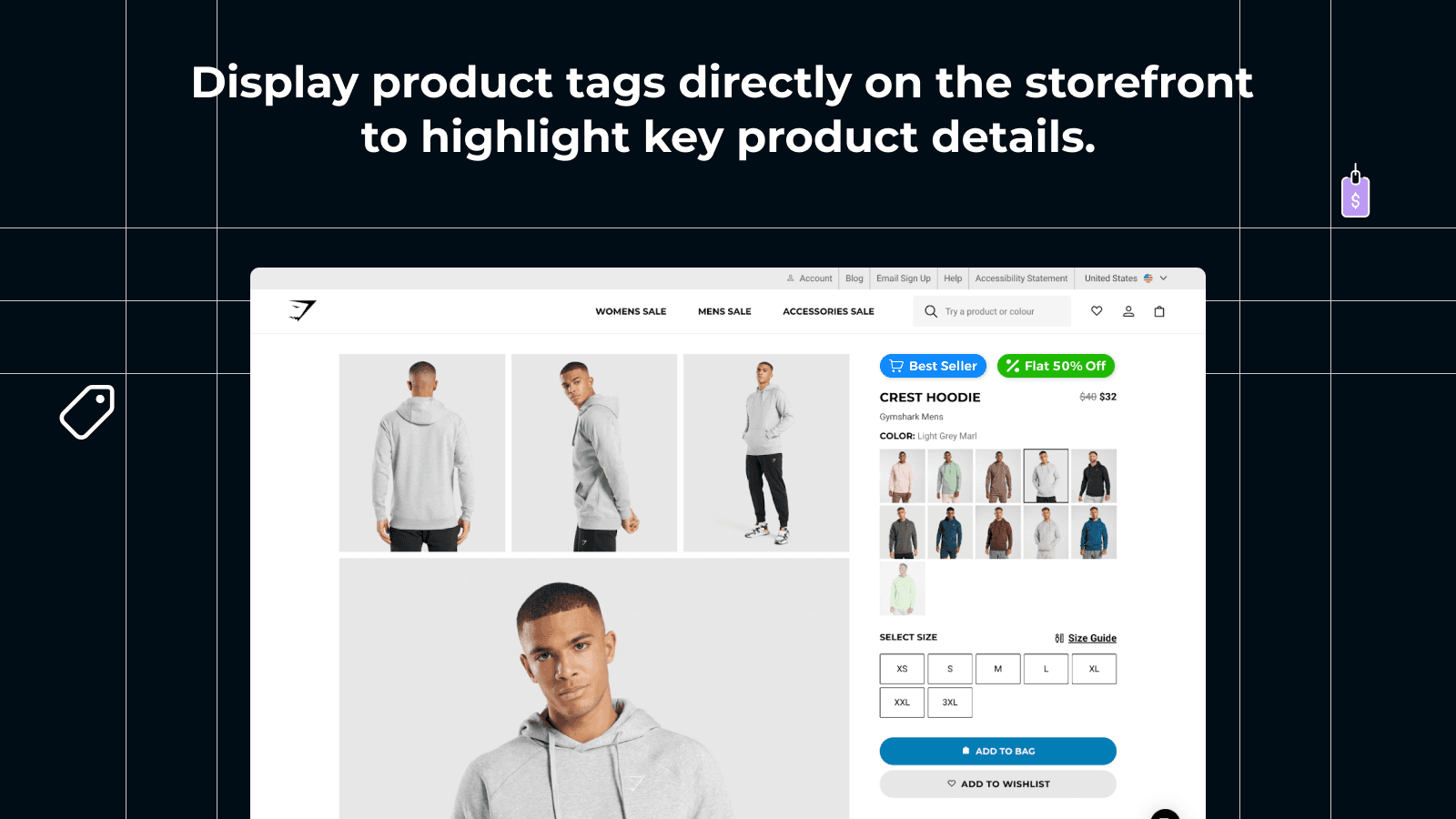 Display Product tags