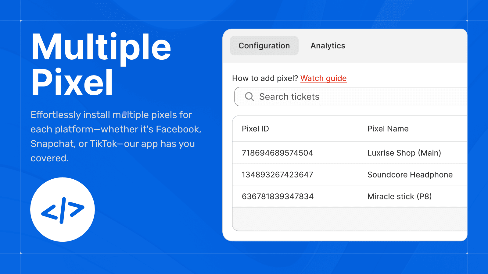 Multiple Pixel Supported