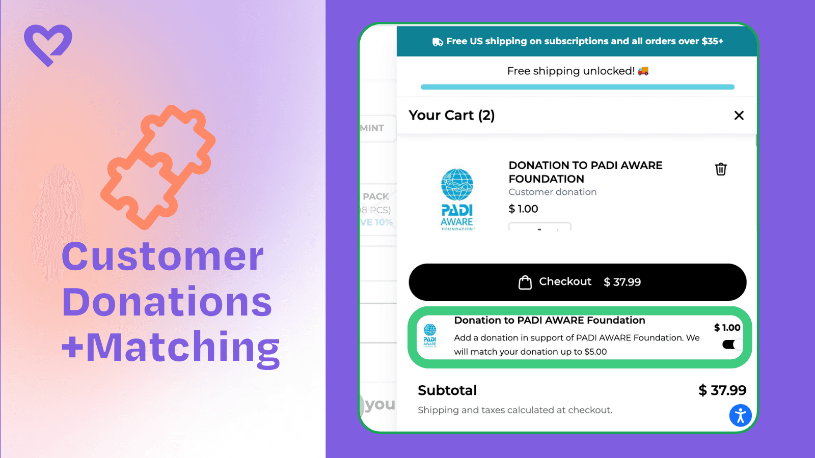 Customer Donations at Checkout: Option to Match