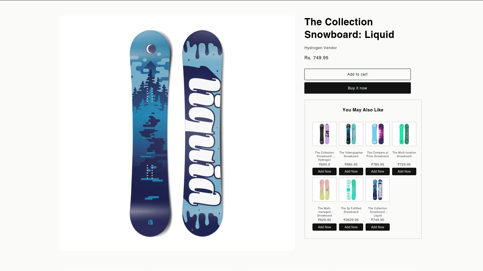 Product addon widget