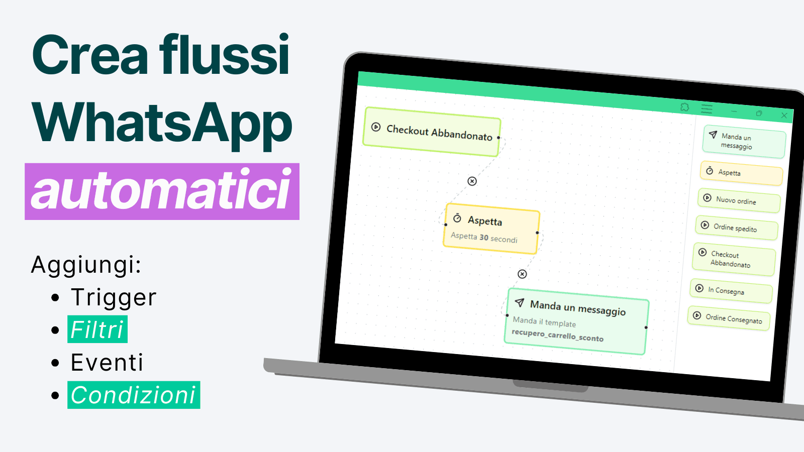 Crea flussi WhatsApp automatici