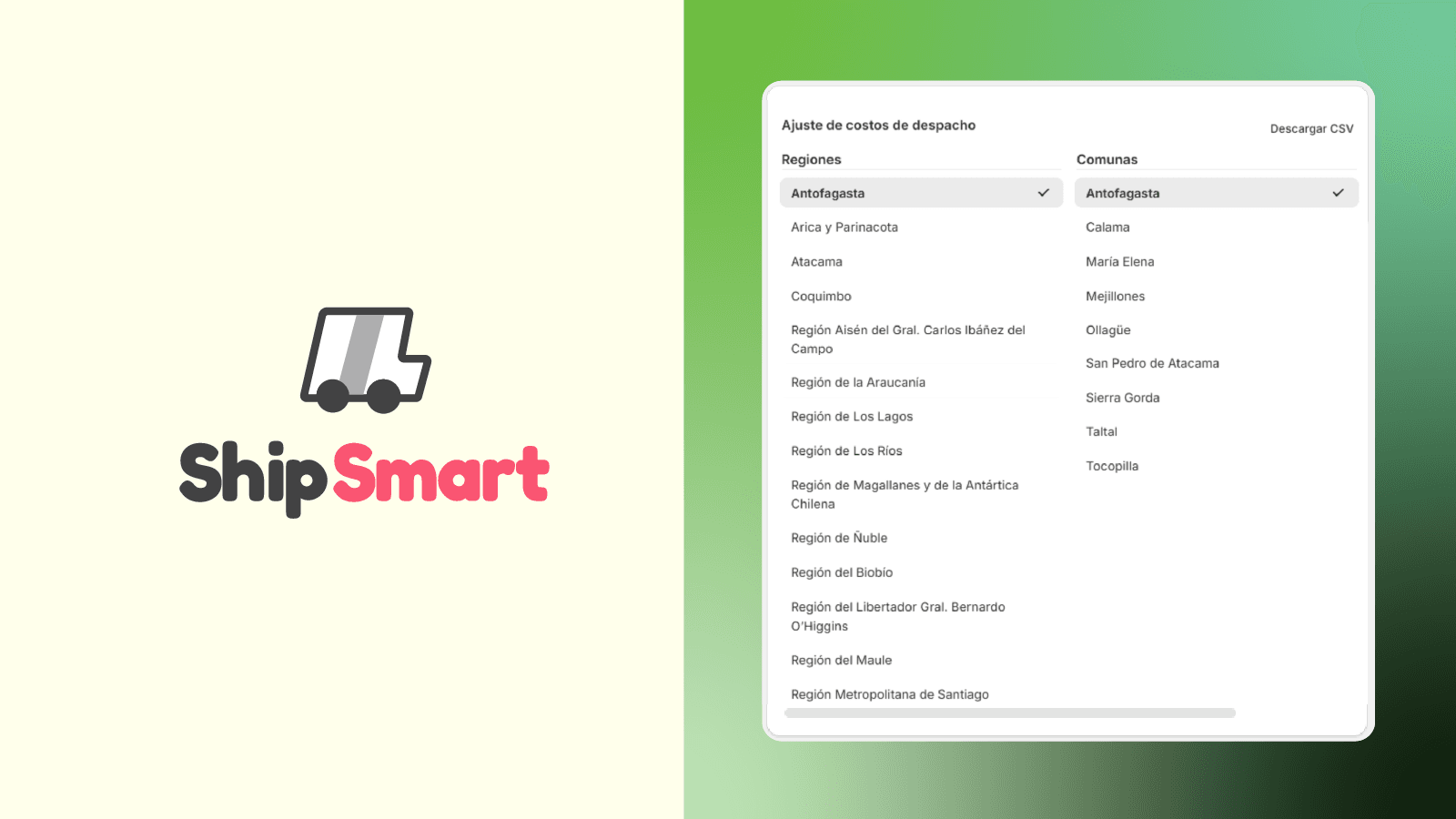 Con Ship Smart, tendrás el control total de tus tarifas de envío