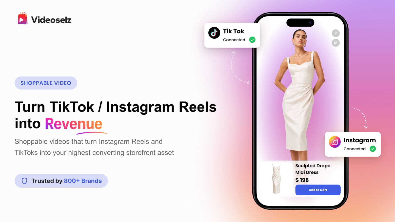 Best shoppable video app trusted by 800+ Shopify merchants