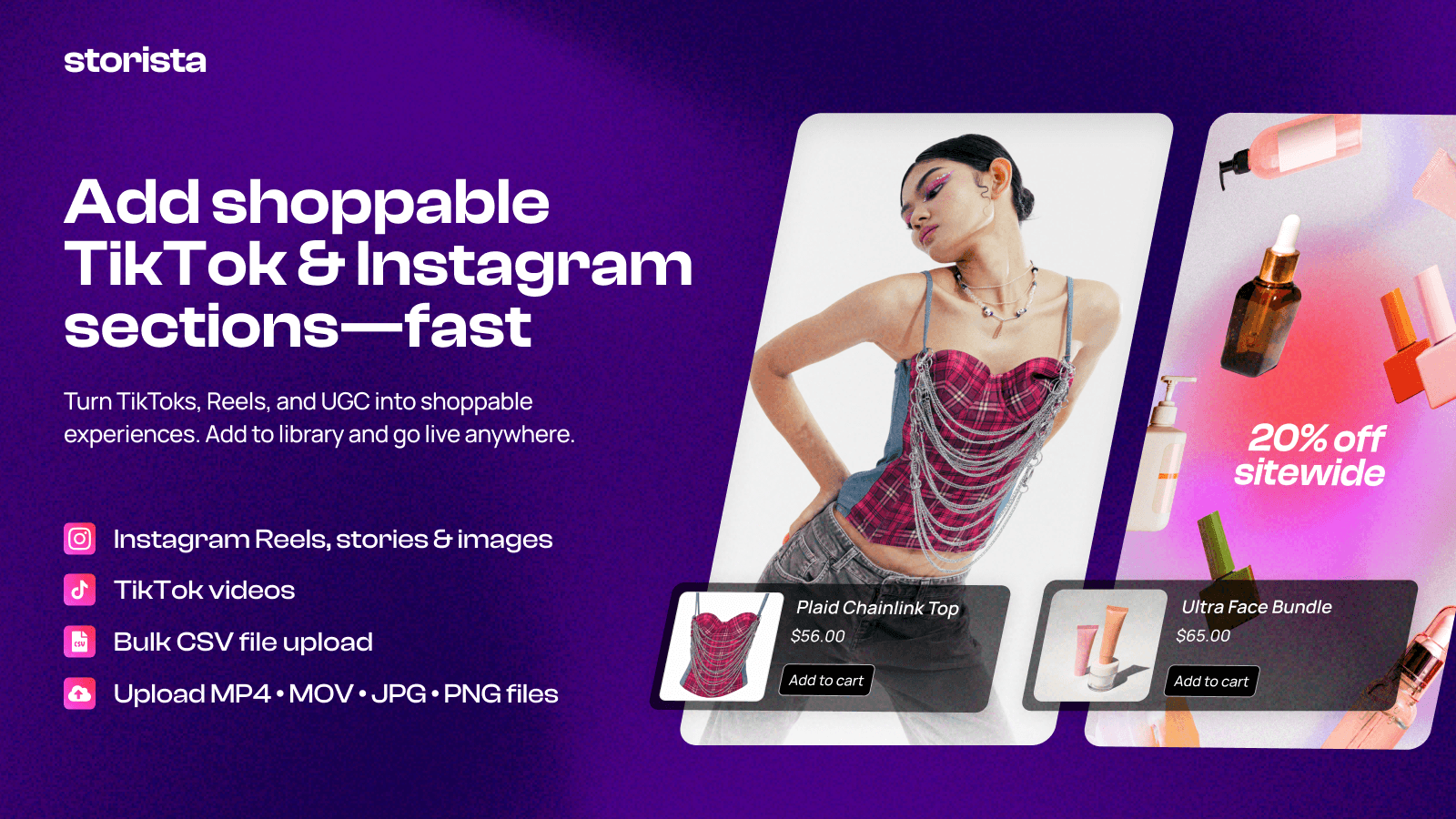 Storista Shoppable Videos & UGC
