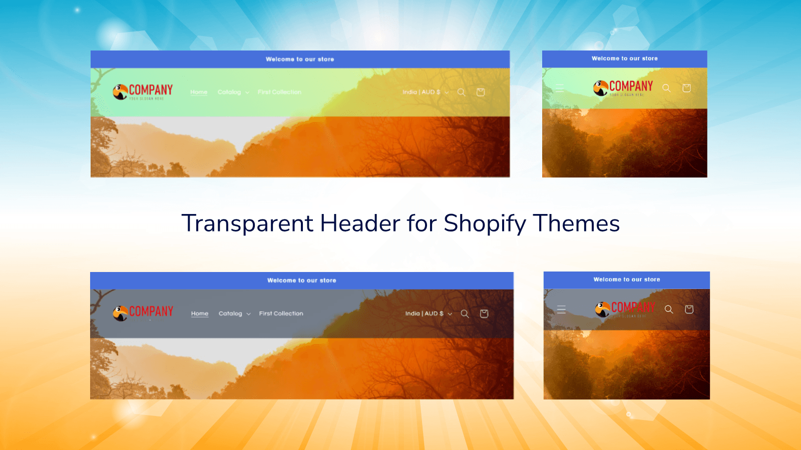 Transparent Header for Shopify Themes