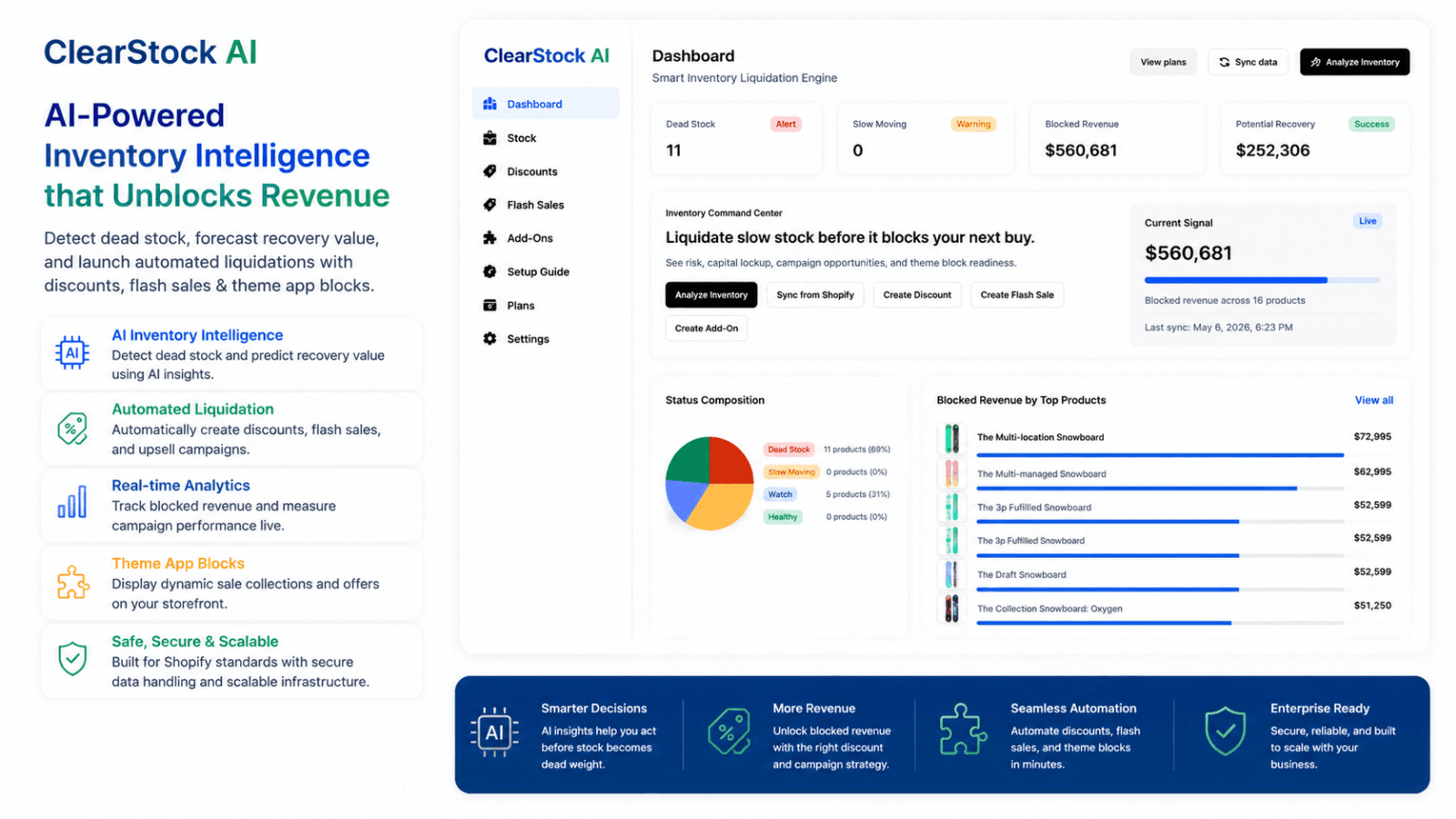 Dashboard page
