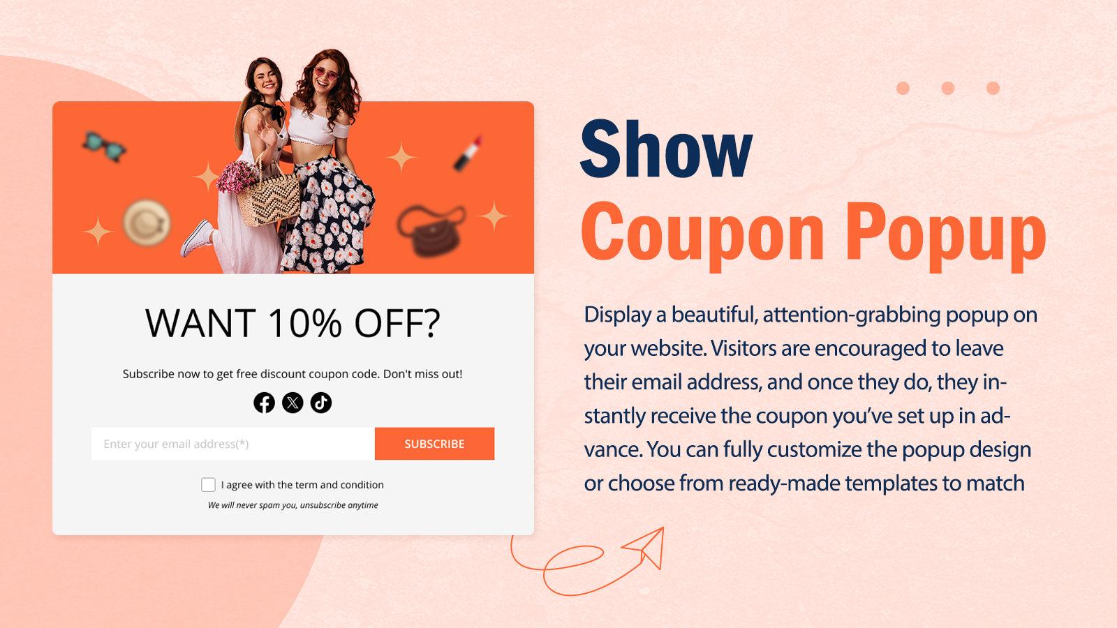 Coupon popup