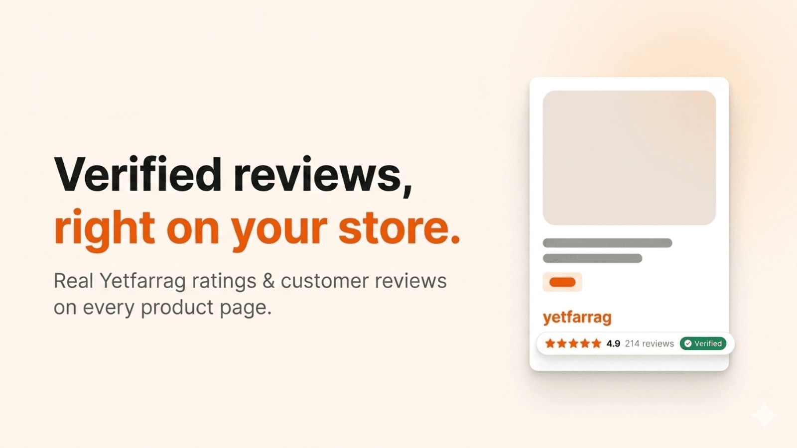 Verified Review right on your own store