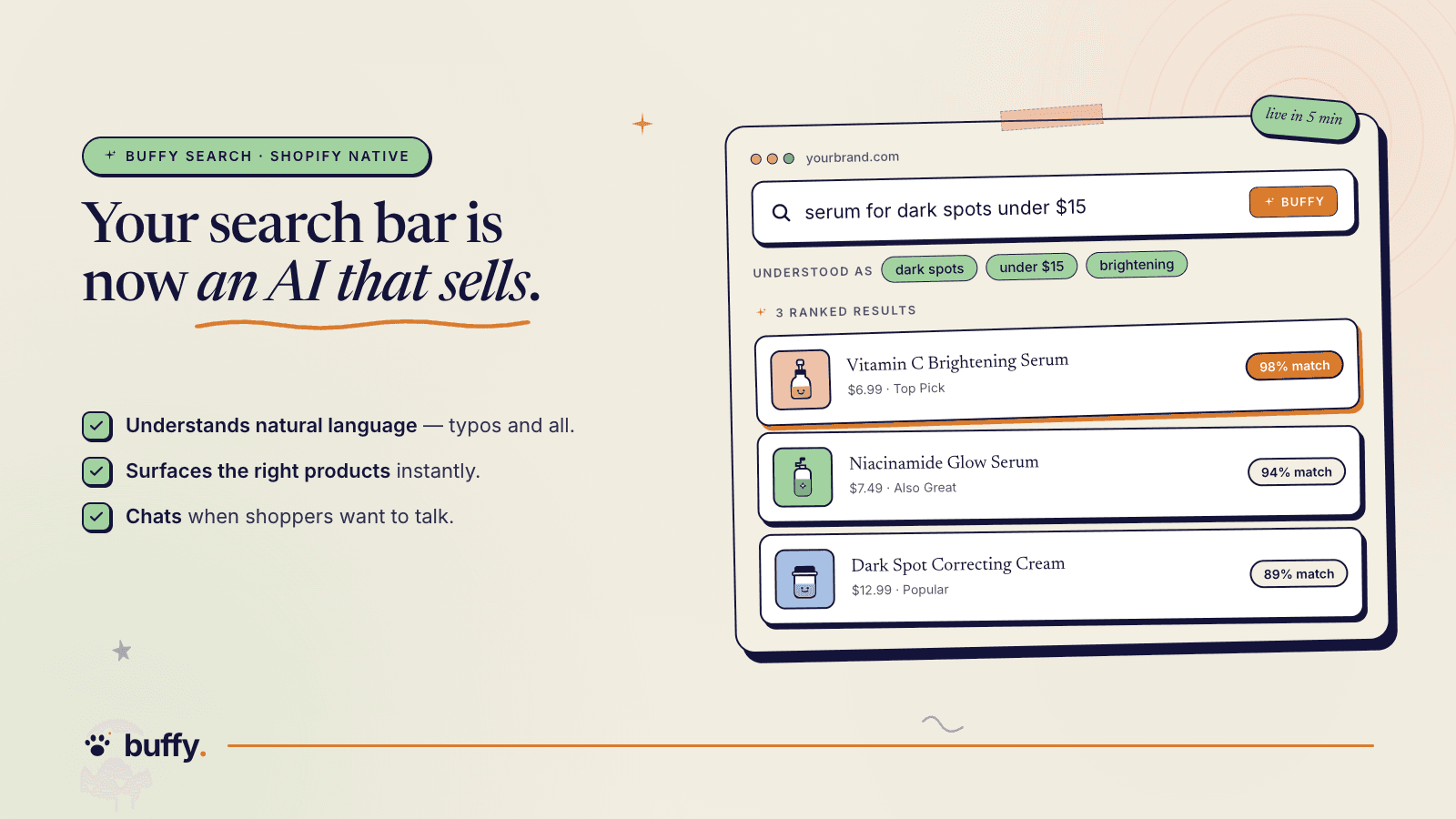 AI search helps shoppers find relevant products, even with typos