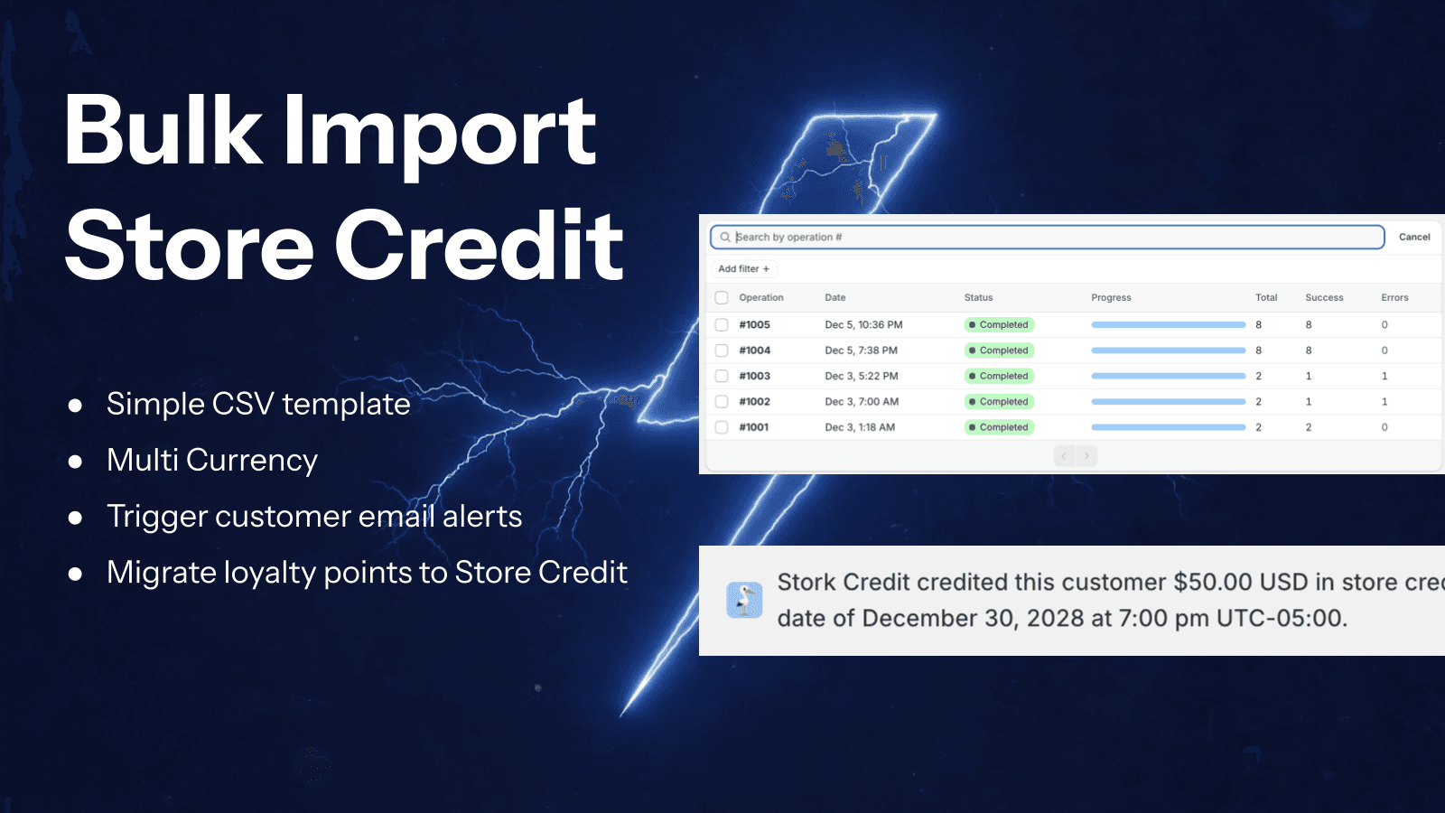 Bulk Import Store Credit from CSV