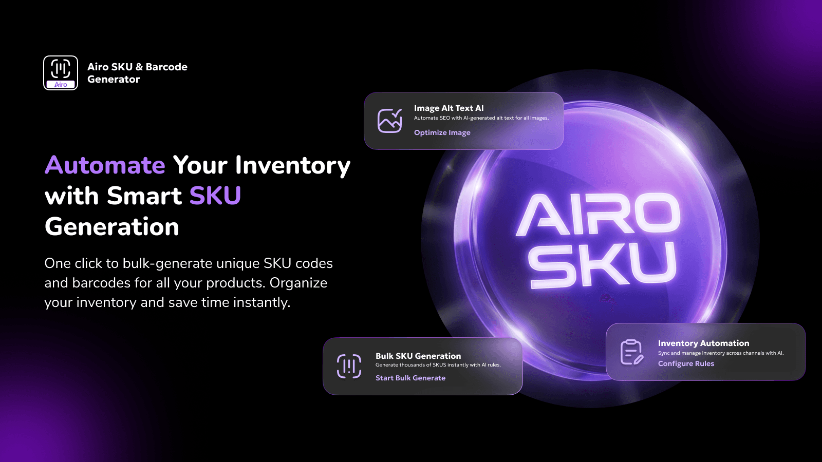 Airo SKU & Barcode Generator