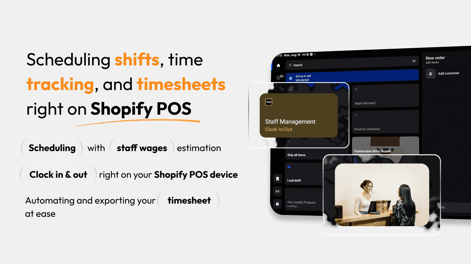 Built to work with Shopify Point of Sale