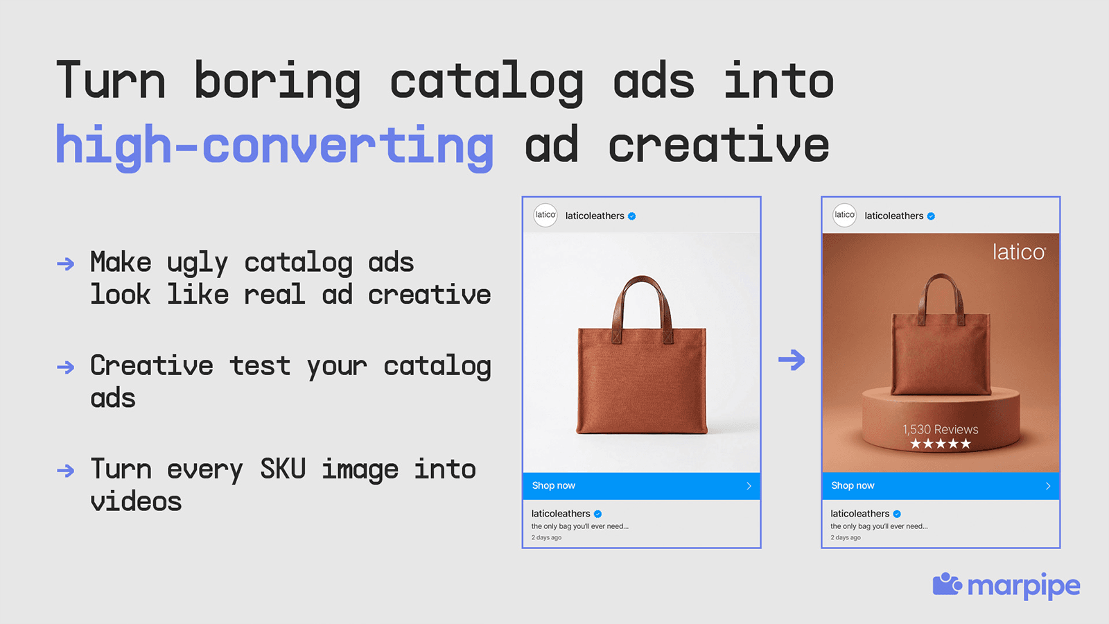 Turn boring catalog ads into high converting ad creative