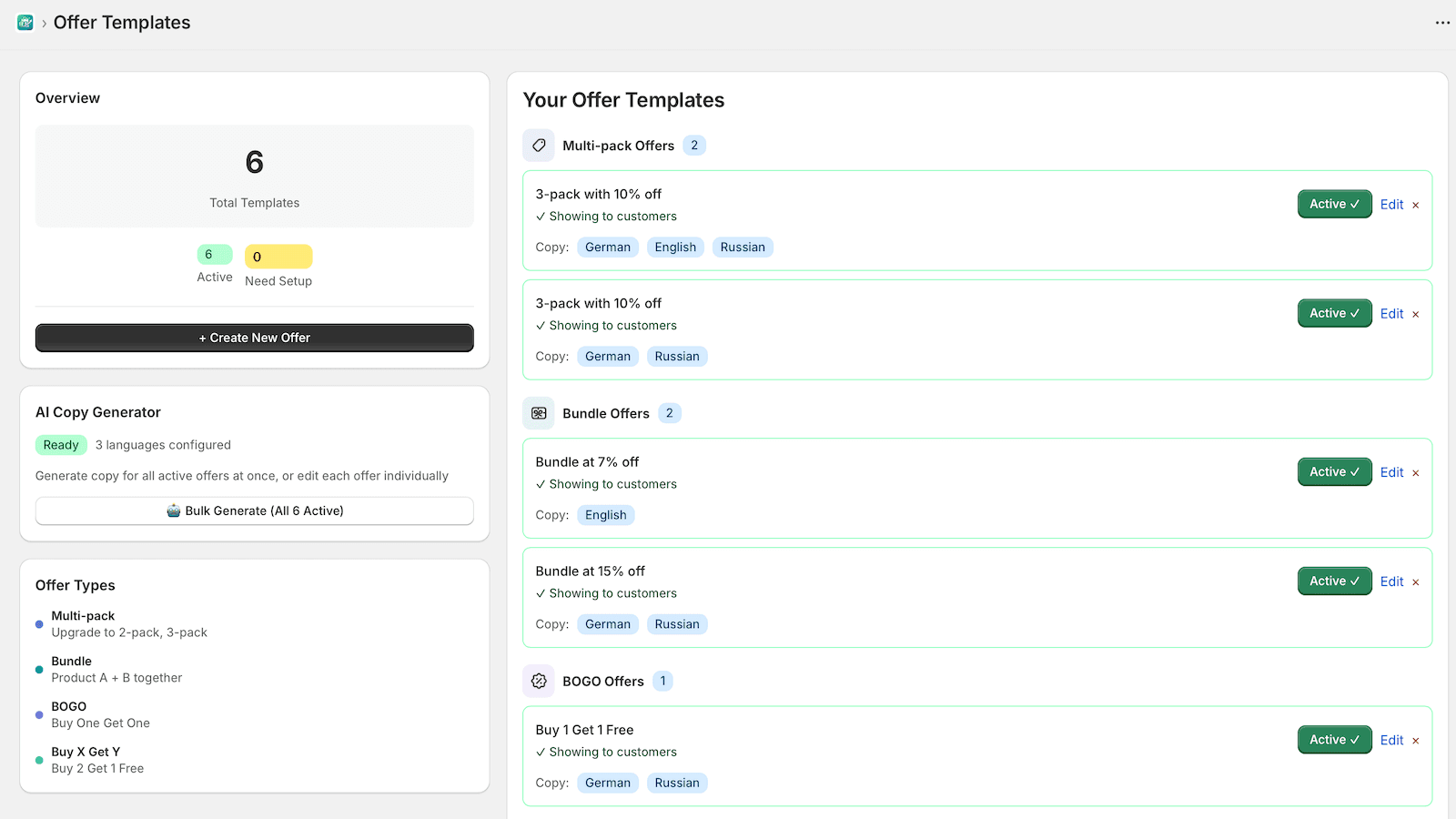 Create and manage upsell offers with drag-and-drop priority