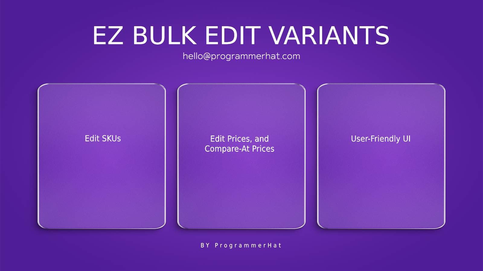 Bulk Edit Variants.
