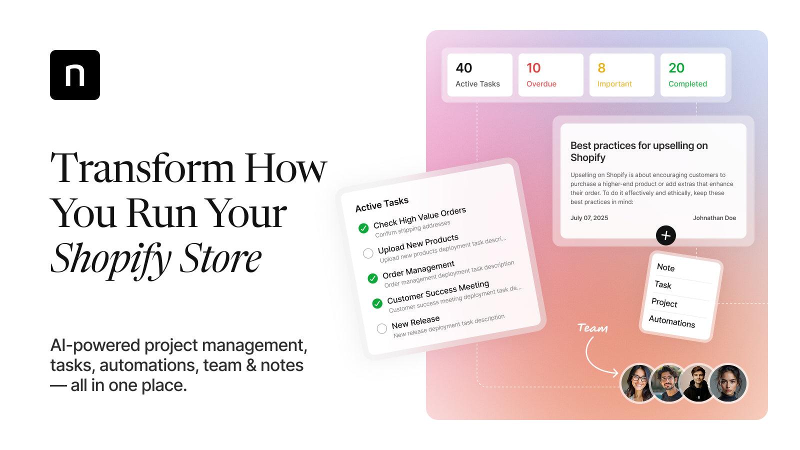NoteDesk Shopify CRM & ERP