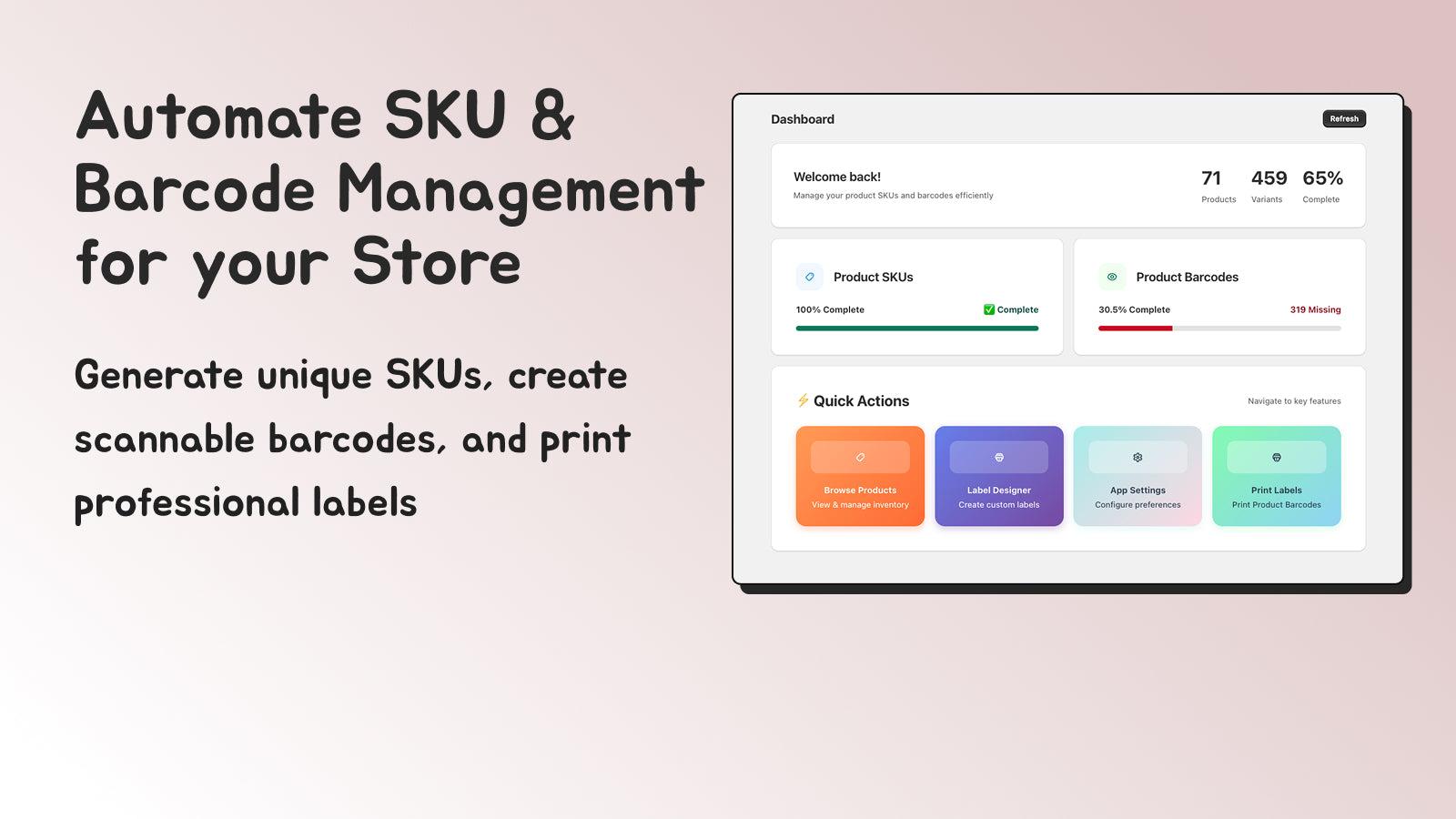 Automate SKU & Barcode Management