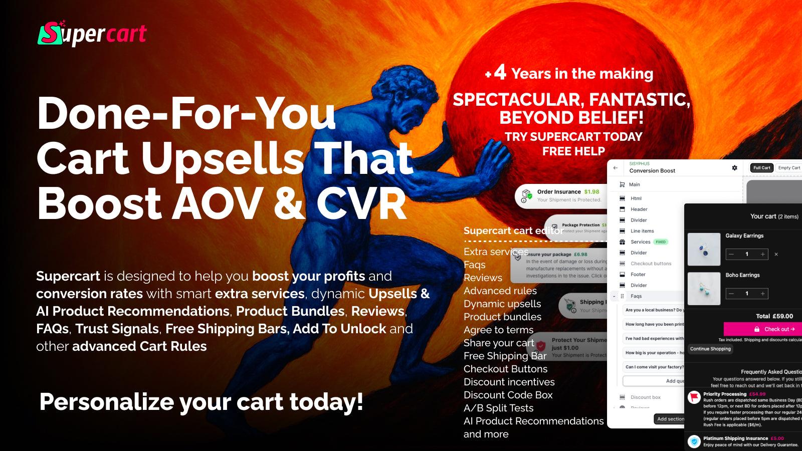 Cart with Shipping Protection | Upsells | Bundles, Gifts, Disco