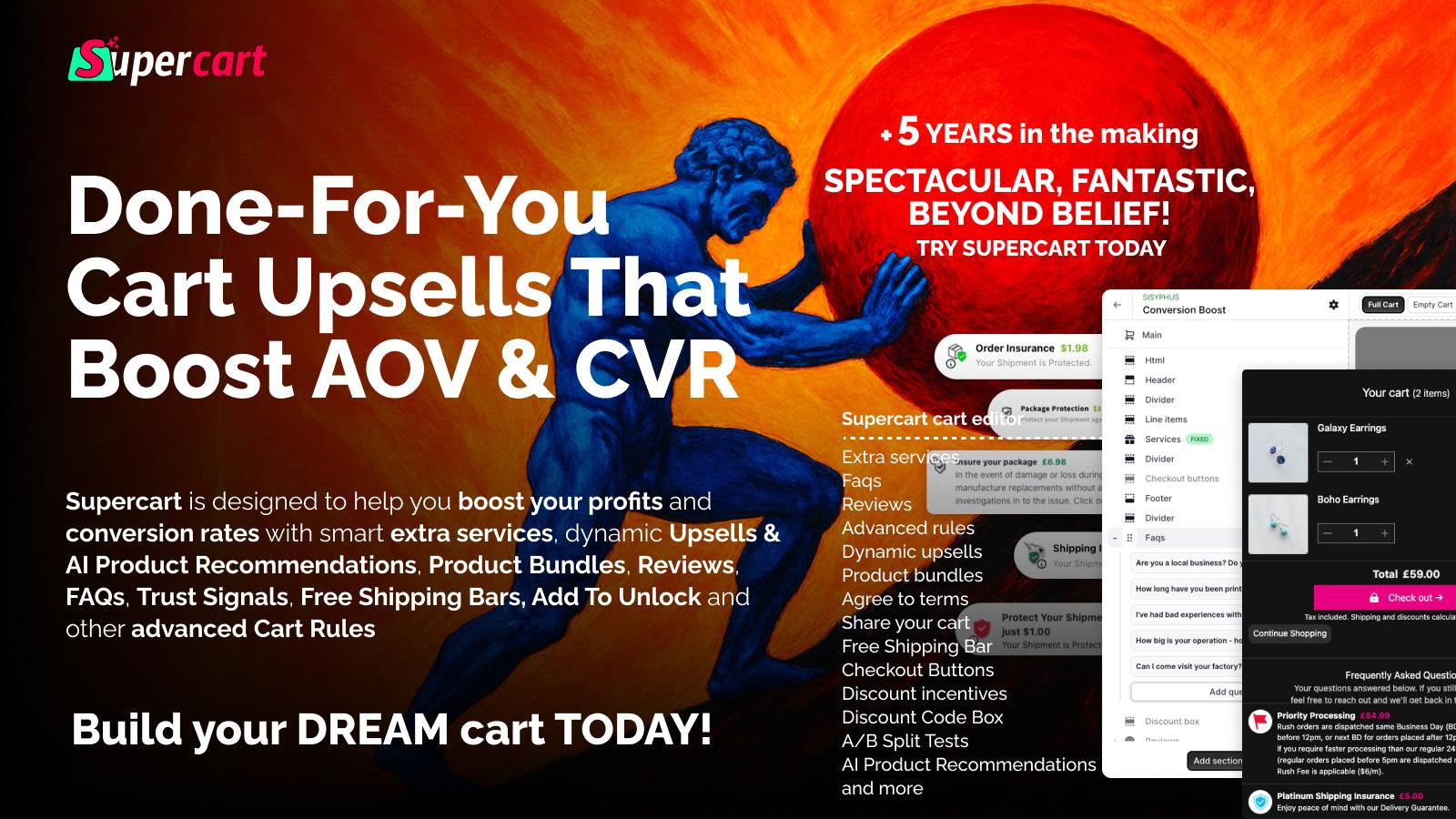 Cart with Shipping Protection | Upsells | Bundles, Gifts, Disco