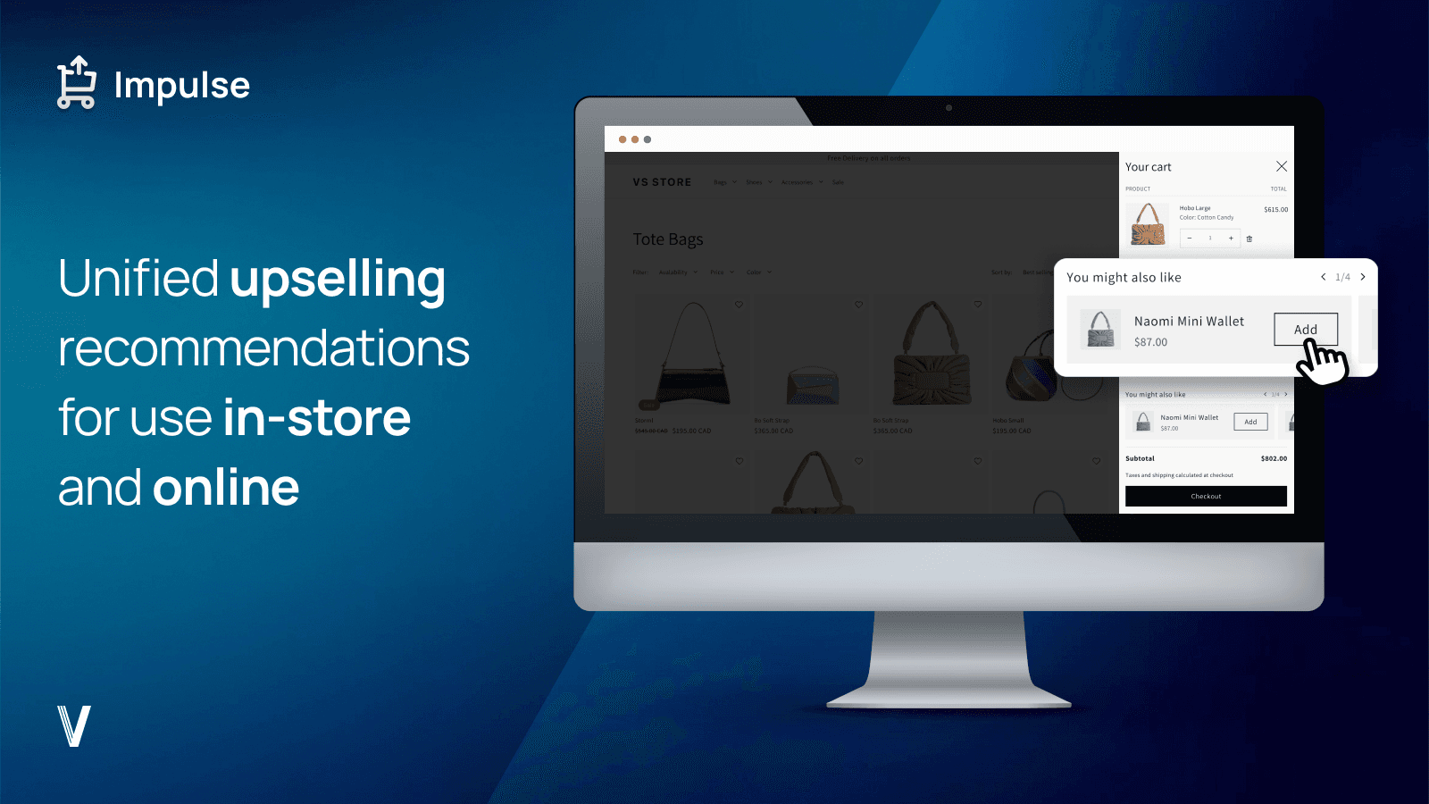 Unified upselling recommendations for use in-store and online