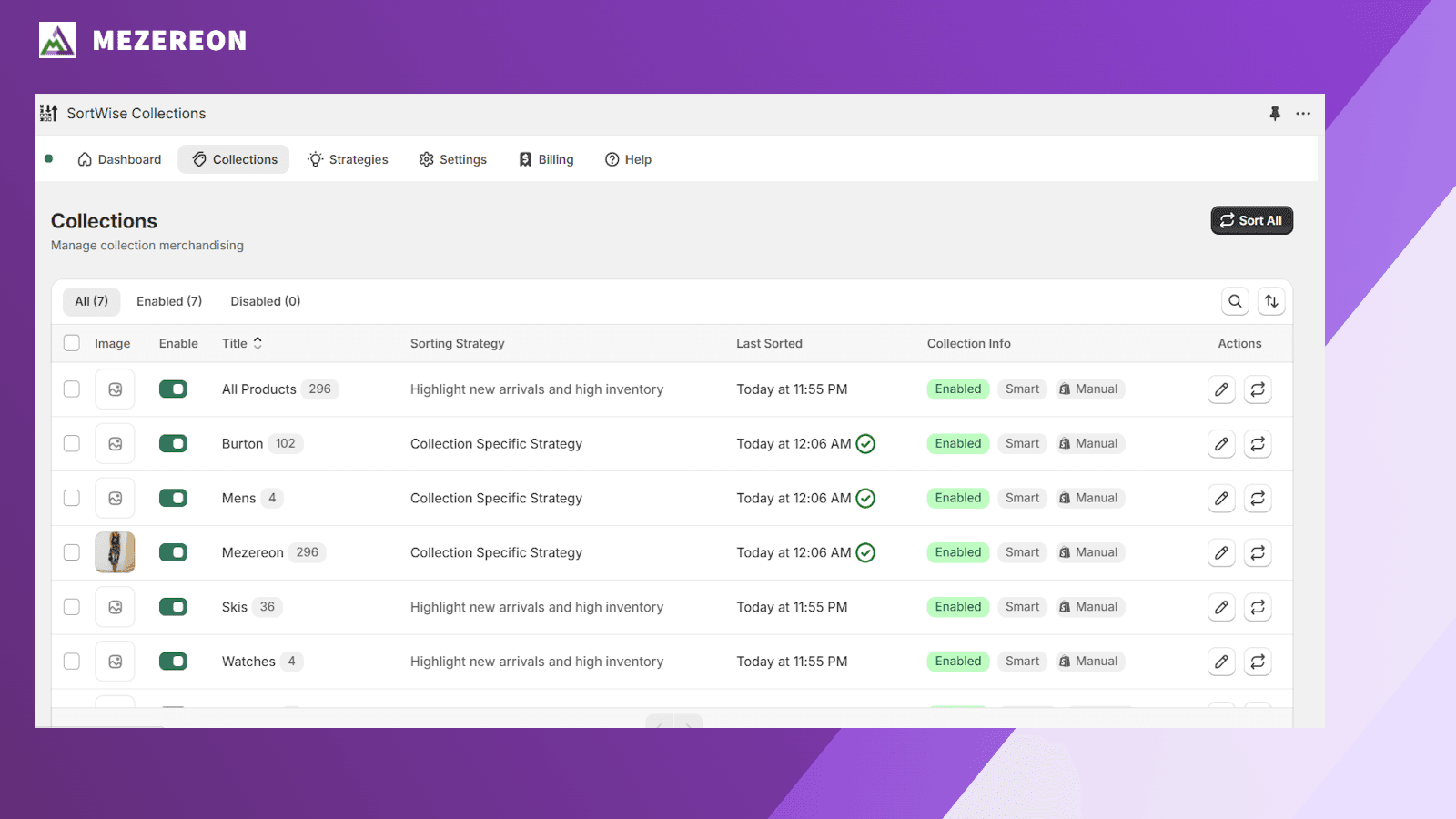 Automated Collection Sorting