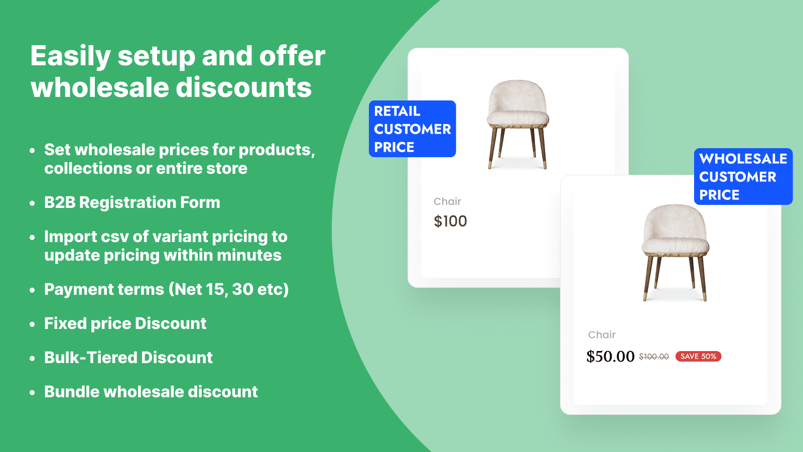 B2B PRICING WHOLESALE, NET TERM BULK DISCOUNT, BULK PRICE UPDATE