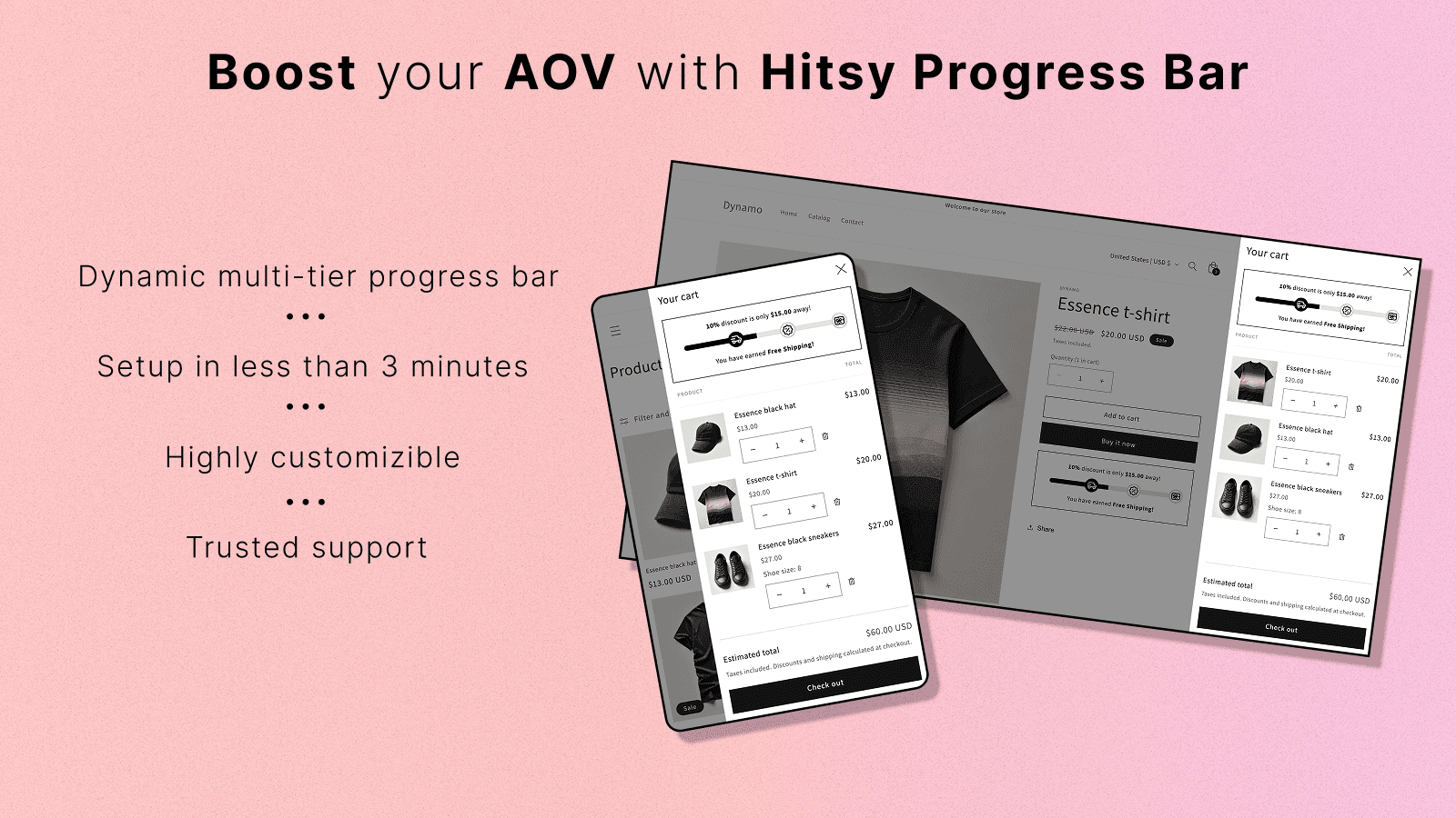 Dynamic, multi-tier progress bar, easy to setup and customise