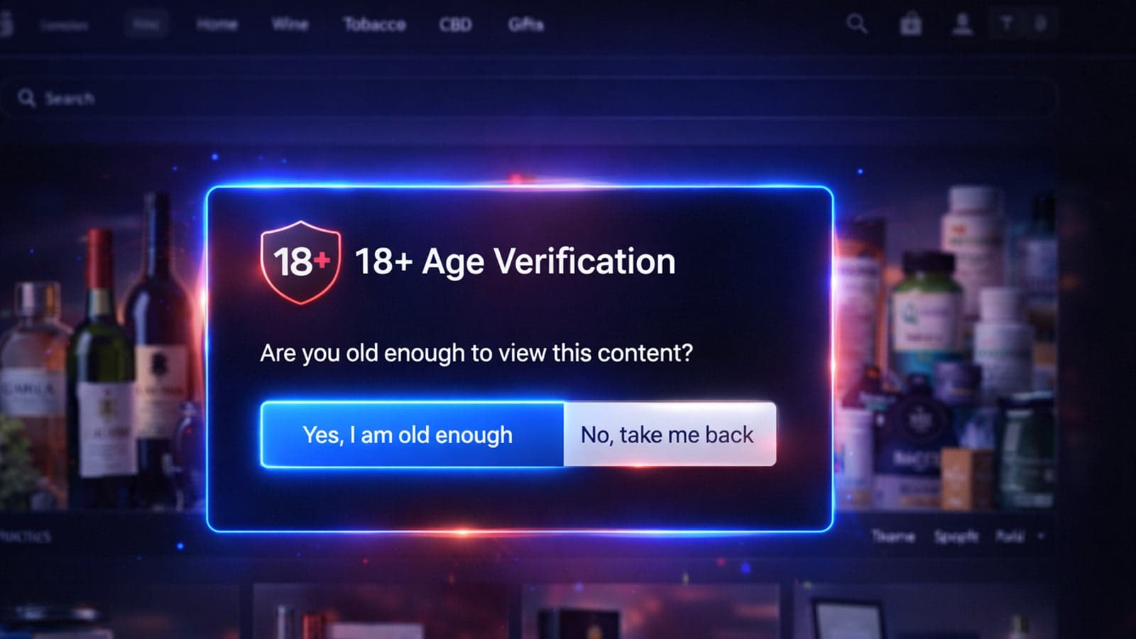Professional age verification popup for Shopify stores