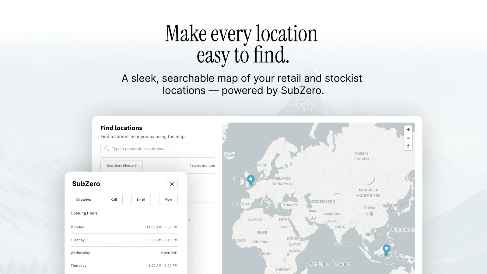 Get your locations found with searchable maps of stores