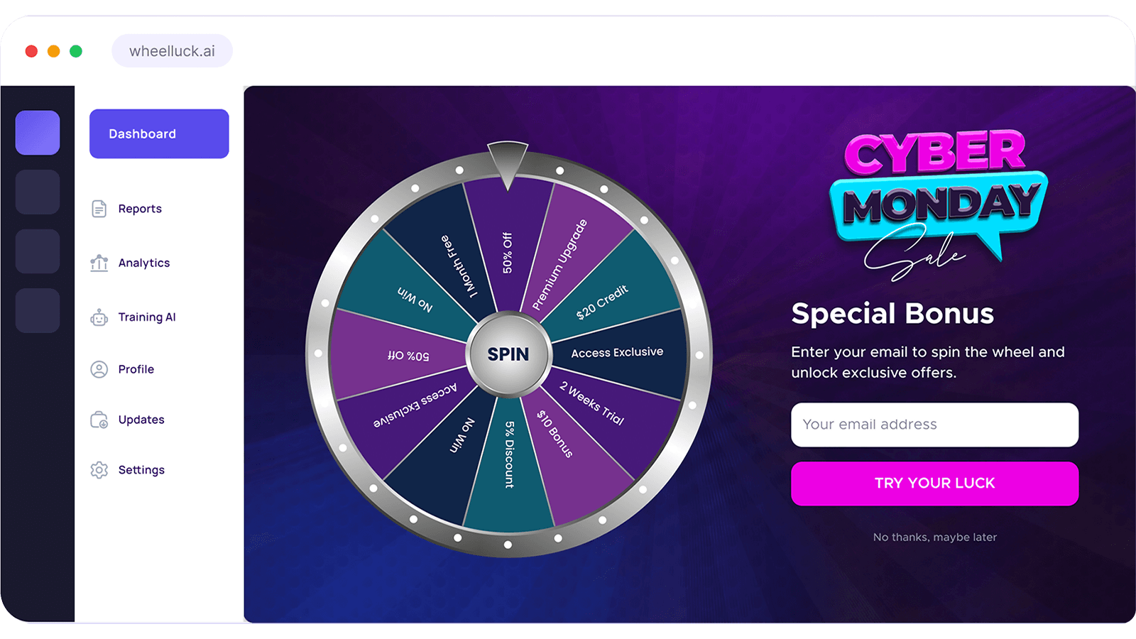 Interactive reward popup preview