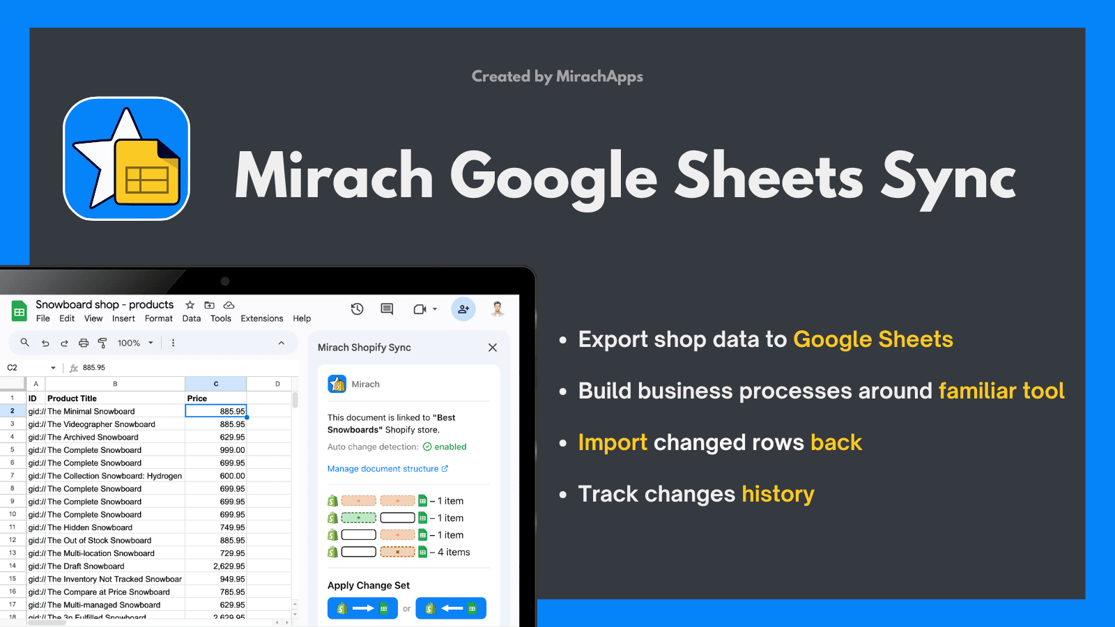 Mirach Google Sheets Sync
