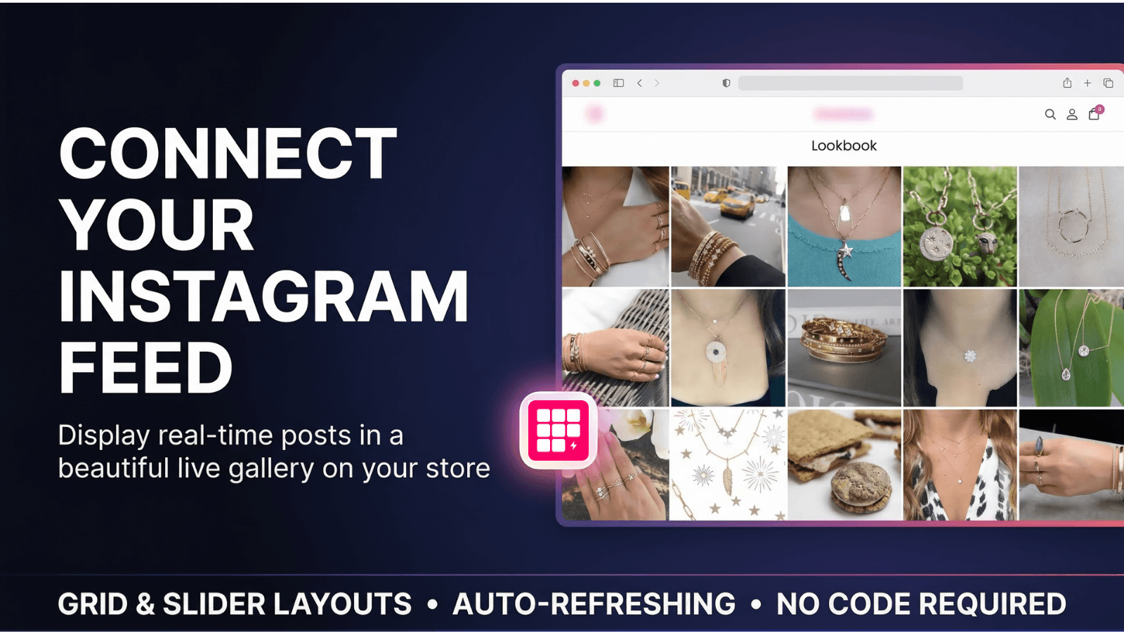 Raptor Instagram feed and slider pro