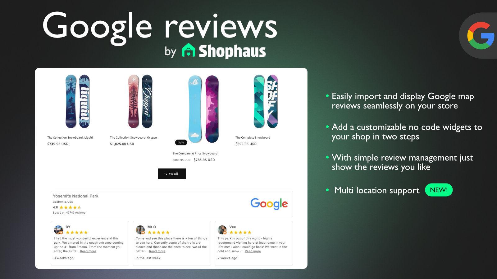 Import and display Google reviews seamlessly on your store