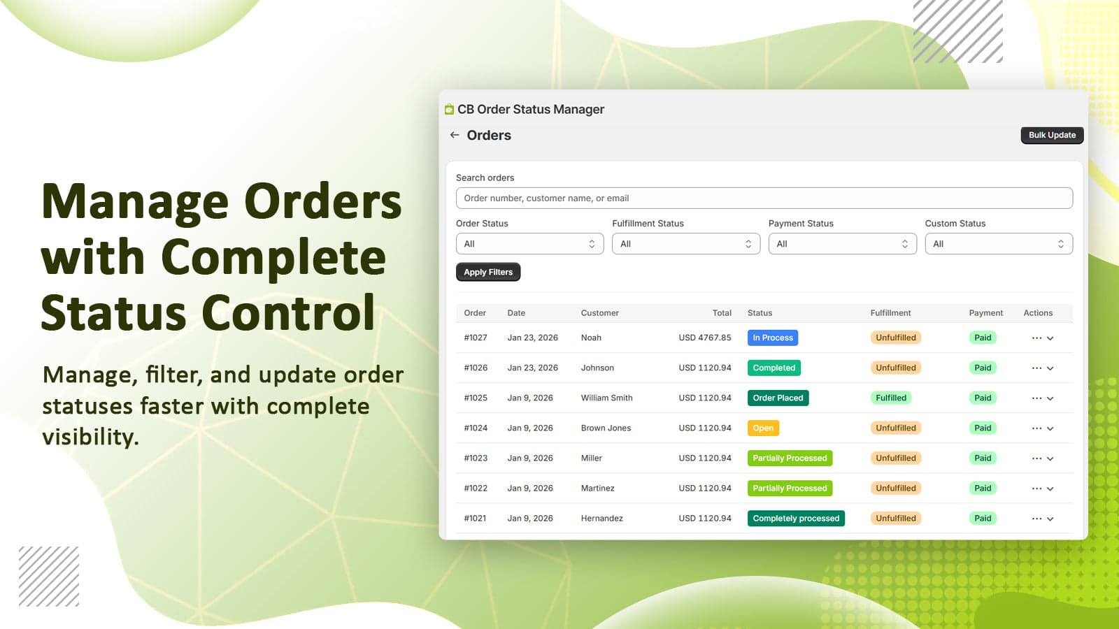 CB Order Status Manager