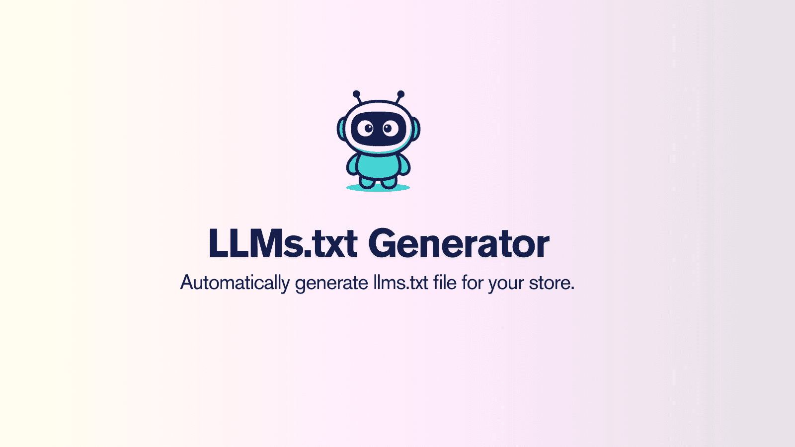 LLMs.txt generator