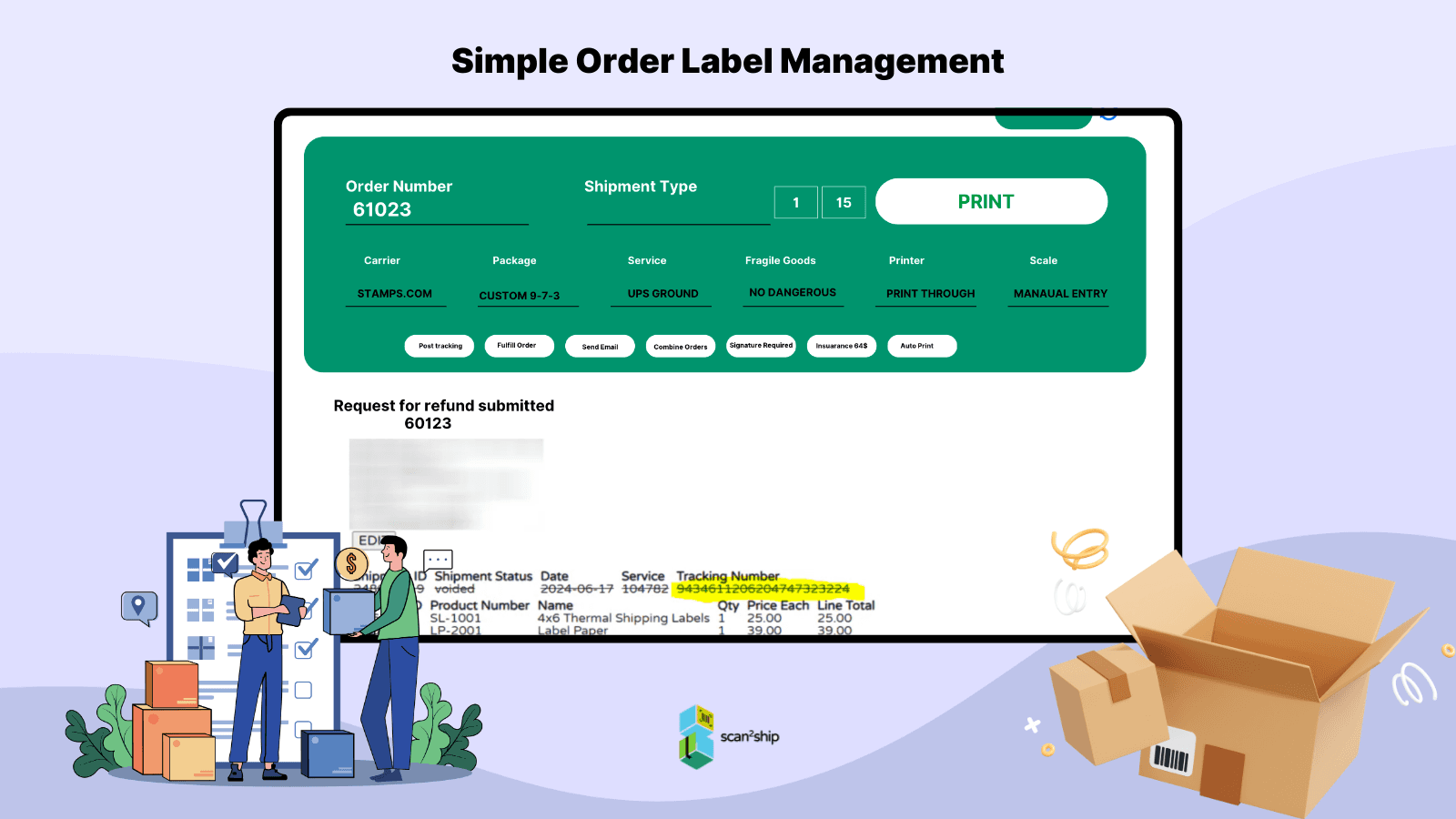 Simple Order Label Management