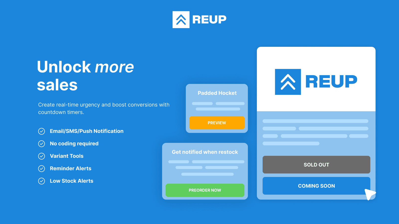 Reup - Back in Stock, Preorder