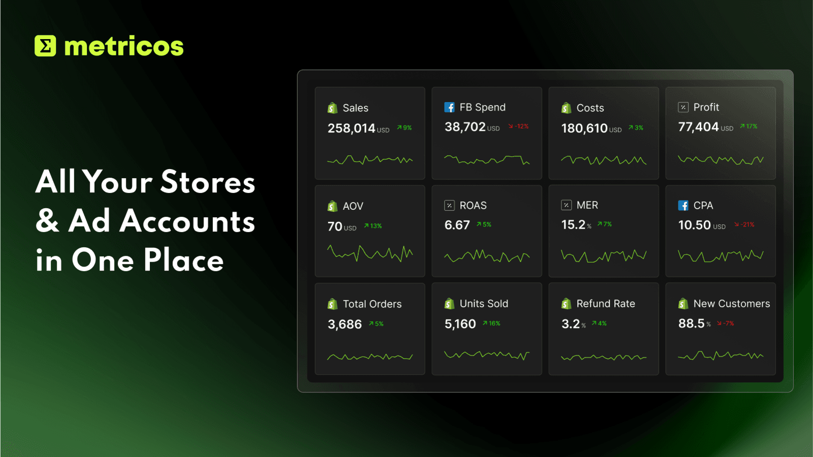 All Your Stores & Ad Accounts In One Place