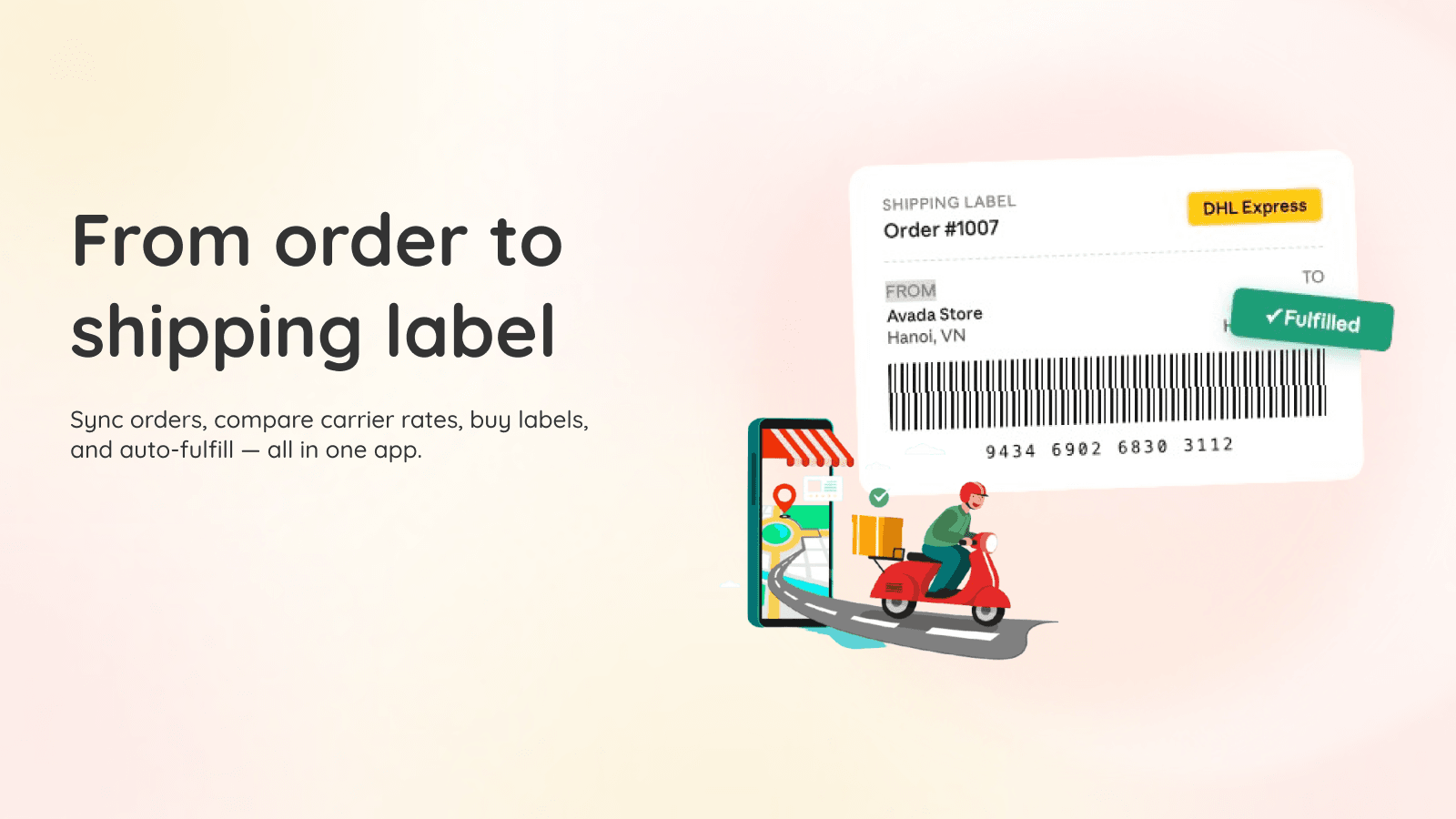 From order to shippign labels