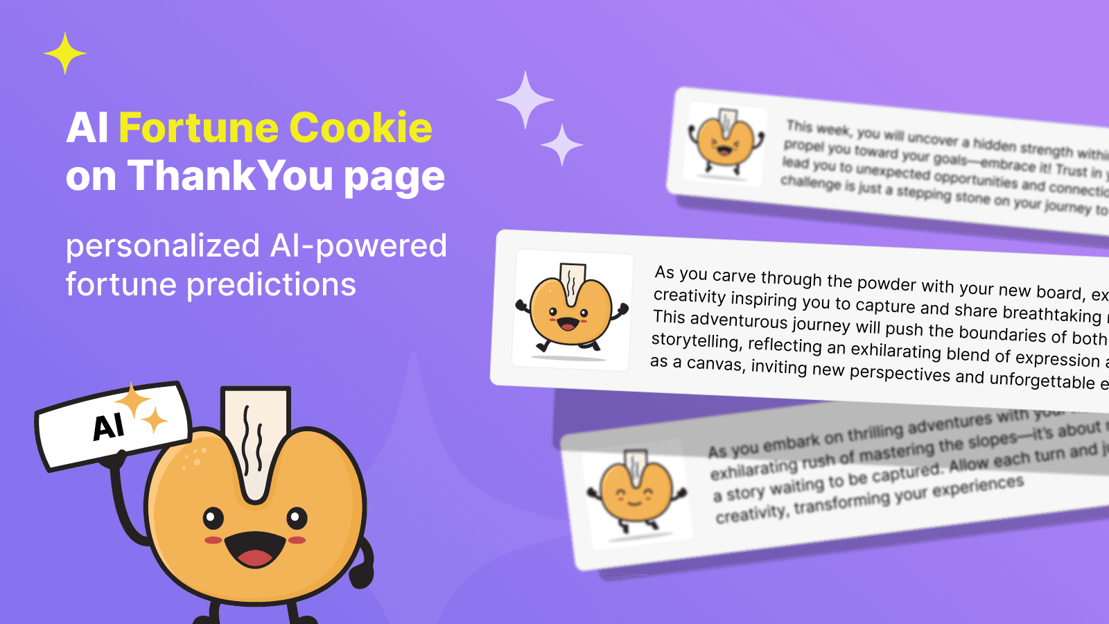 AI Fortune Cookie on ThankYou page