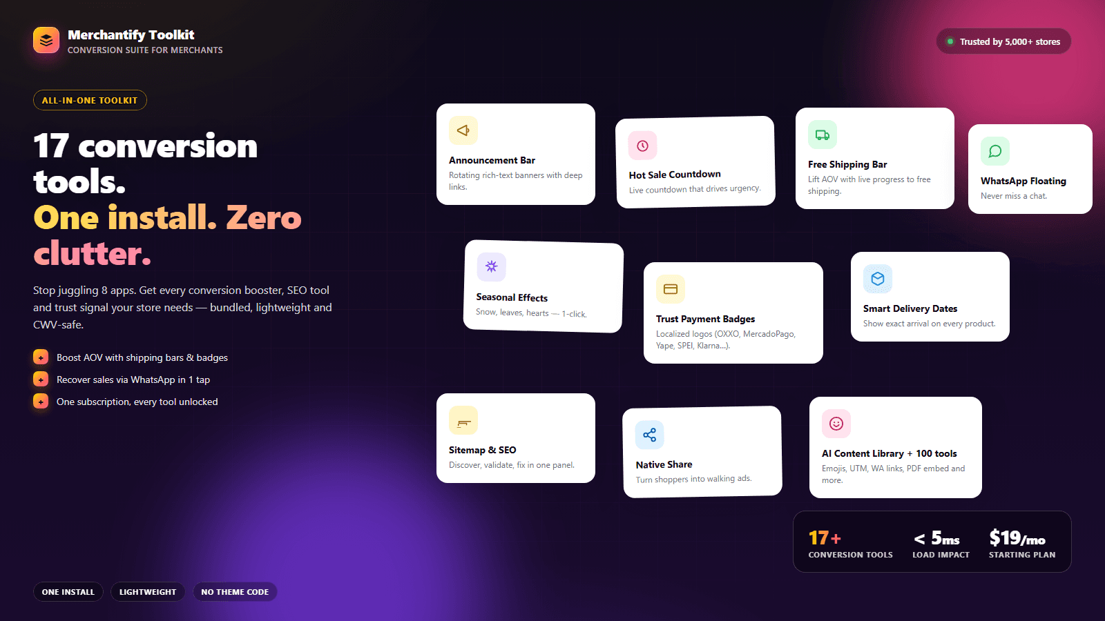 Toolkit: WhatsApp, SEO, Payments, n8n Automation & more.