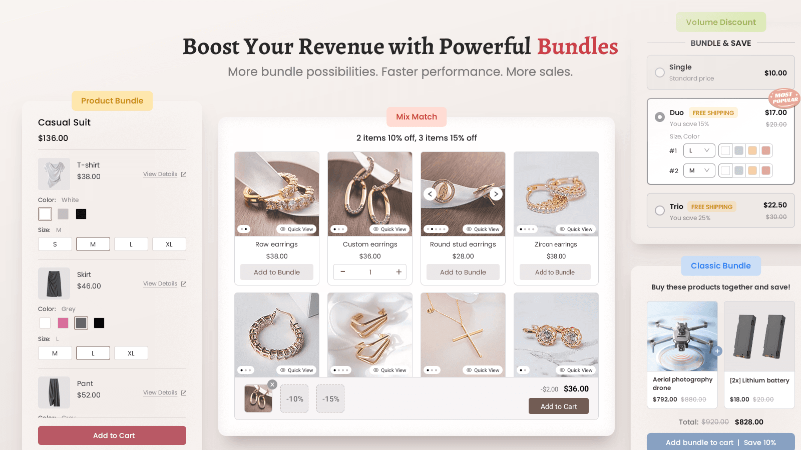 Volume Discount and Product Bundle and Build Your Own Bundle